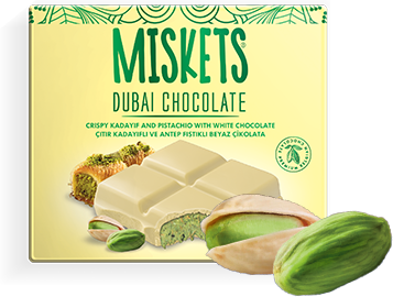 Miskets Beyaz çikolatalı dubai çikolatası