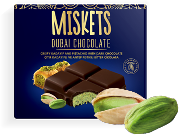Miskets bitter çikolatalı dubai çikolatası