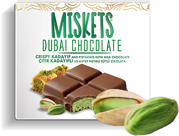 Miskets sütlü çikolatalı dubai çikolatası