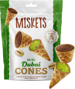 Sütli çikolatalı dubai cones